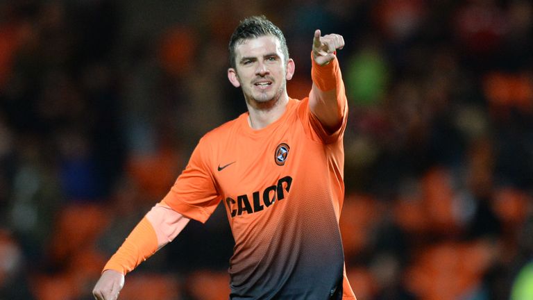 Gunning scored 10 goals in 99 appearances for Dundee United between 2011 and 2014