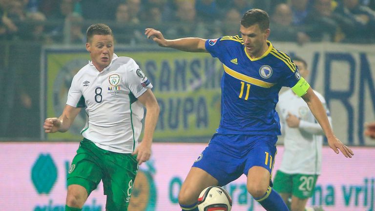 Edin Dzeko scored Bosnia's equaliser against Republic of Ireland
