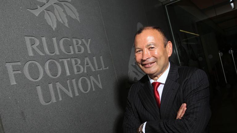 Eddie Jones arrives at Twickenham