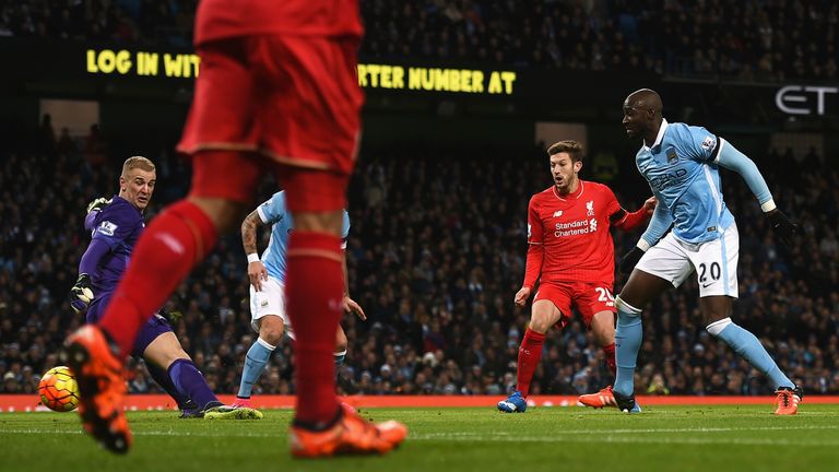 Eliaquim Mangala turns the ball past Joe Hart and into his own net