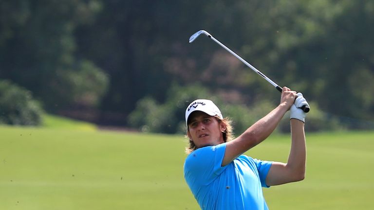 Emiliano Grillo was tied for the lead at the halfway stage of the DP World Tour Championship