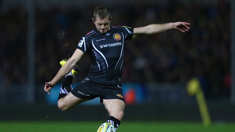 Exeter's Gareth Steenson who returned all 19 points against Leicester
