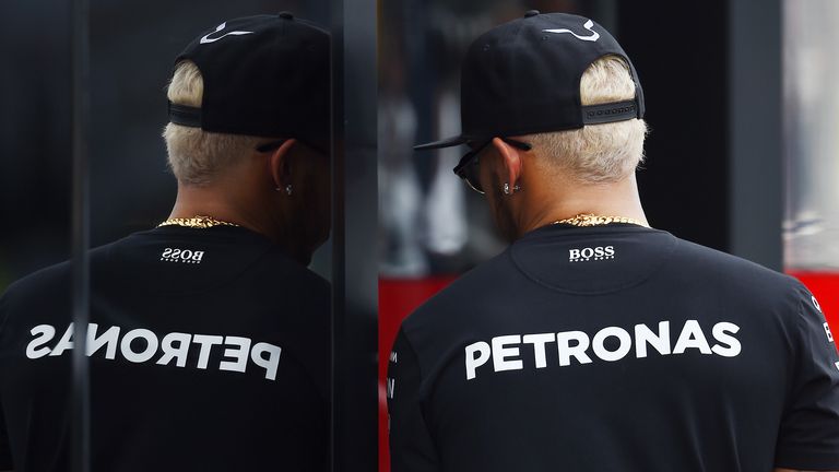 Blonds have more fun: Lewis Hamilton arrives at the Italian GP with a new hair-do - Picture by Keith Sutton, Sutton Images