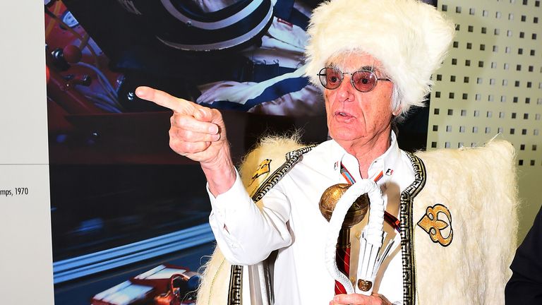 The emperor's clothes: F1 supremo Bernie Ecclestone points the way at the Russian GP - Picture by Mark Sutton, Sutton Images