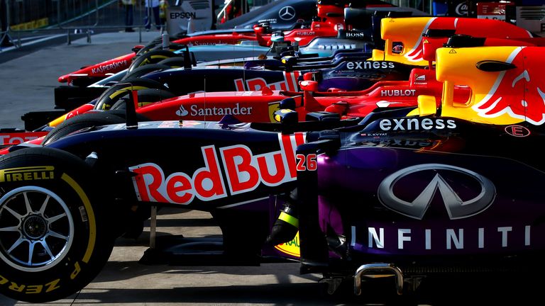 The world's most expensive car park: The cars in parc ferme after qualifying for the Brazilian GP - Picture by Mark Thompson, Getty Images
