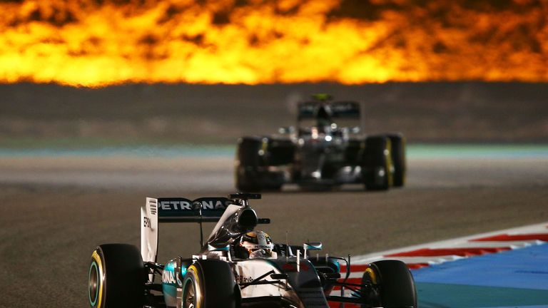 Lighting the way: Hamilton would three of the opening four races of 2015 - Picture by Mark Thompson, Getty Images