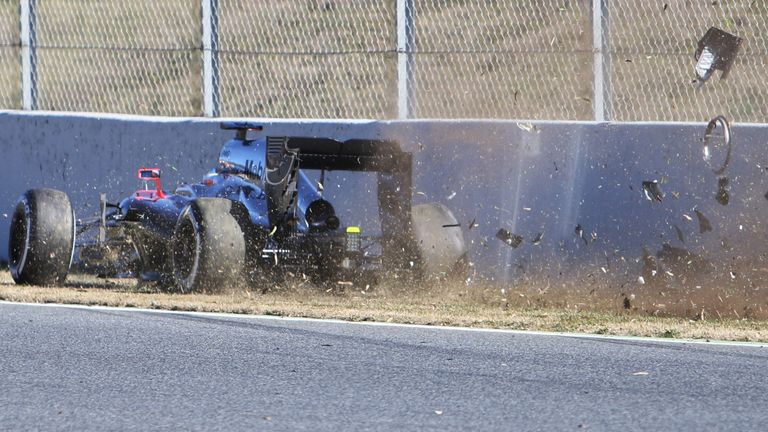Fernando Alonso's mystery crash: The Spaniard later debunked McLaren's claim he crashed due to a gust of wind - Picture by Sutton Images