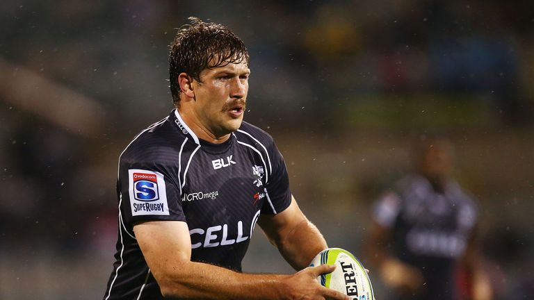Francois Steyn in action for the Sharks during a Super Rugby match against the Brumbies