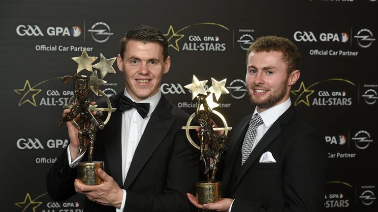 GAA GPA All-Star Hurler of the Year TJ Reid (left) and GAA GPA All-Star Footballer of the Year Jack McCaffrey
