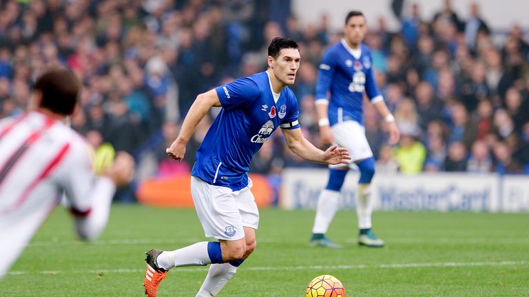 Gareth Barry of Everton during the Barclays Premier League match between Everton and Sunderland 