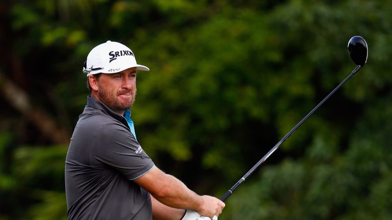 Graeme McDowell of Northern Ireland hits his first shot on the 2nd hole during the third round of the OHL Classic 