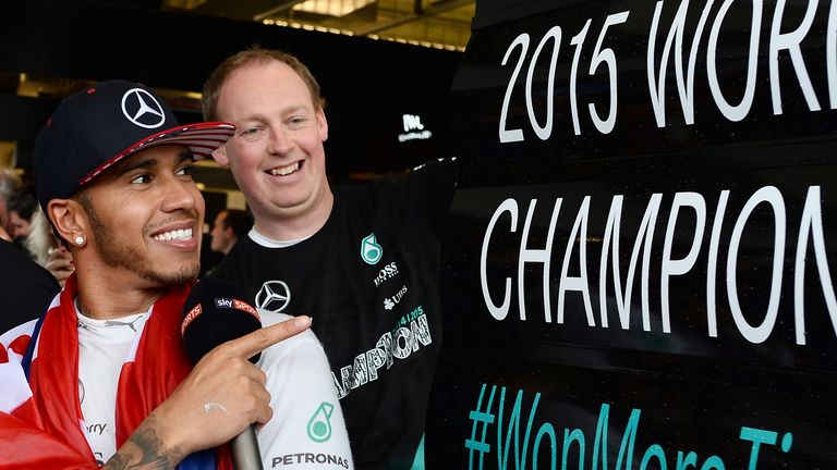 Thrice is nice: Hamilton became the first British driver to win the F1 World Championship in successive seasons - Picture by Patrik Lundin, Sutton Images