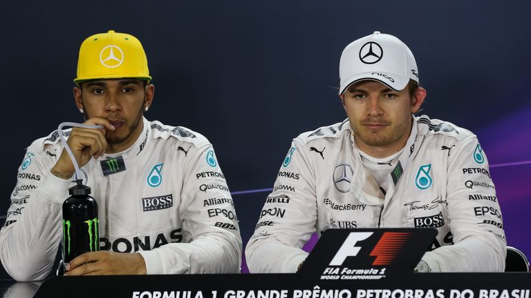 Hamilton and Rosberg in the post-qualifying press conference
