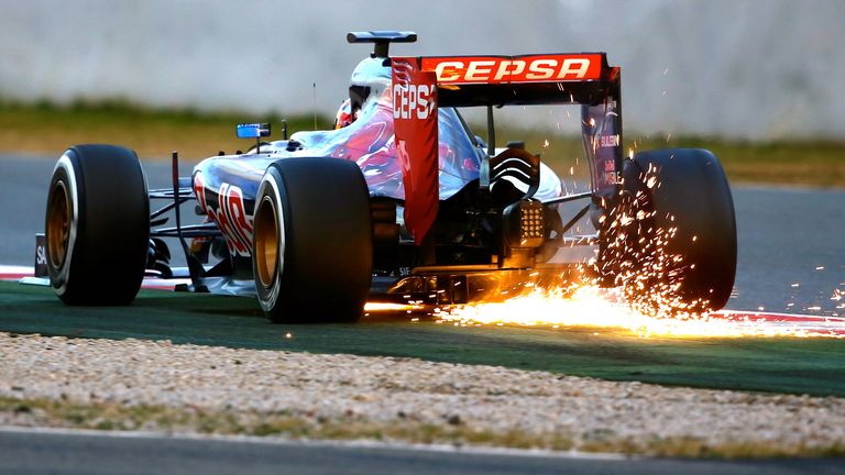 The spark of a new star: Max Verstappen catches the eye, as he would throughout 2015, during testing at Barcelona - Picture by Jerry Andre, Sutton Images