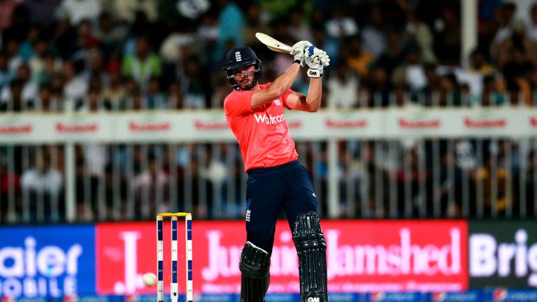 James Vince hammers a boundary in the third T20 international