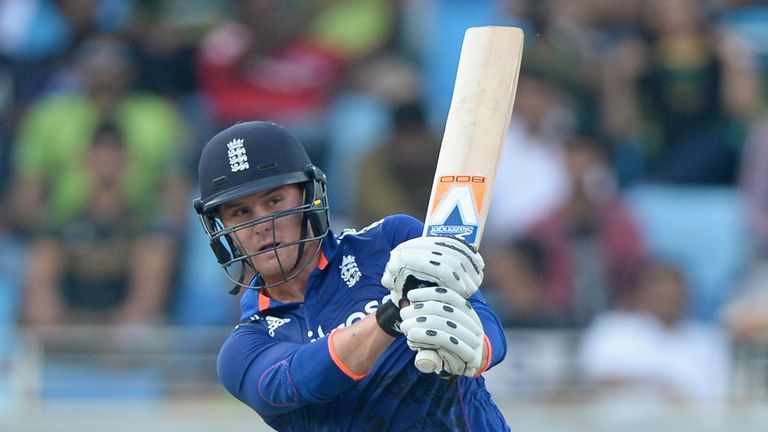 Jason Roy bats during the 4th One Day International between Pakistan and England in Dubai