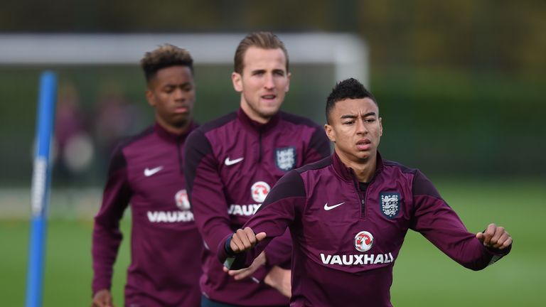 Youngsters such as Manchester United's Jesse Lingard (front) have been called into the injury-hit England squad