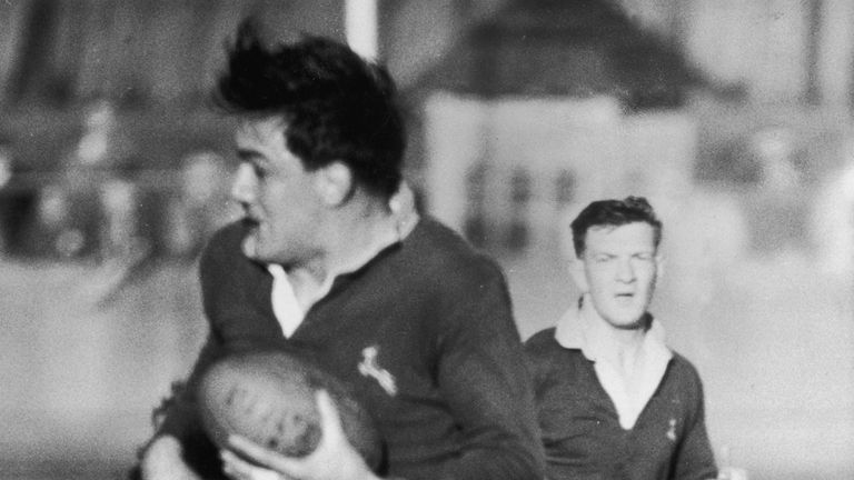 John Gainsford (background) playing for South Africa in 1960
