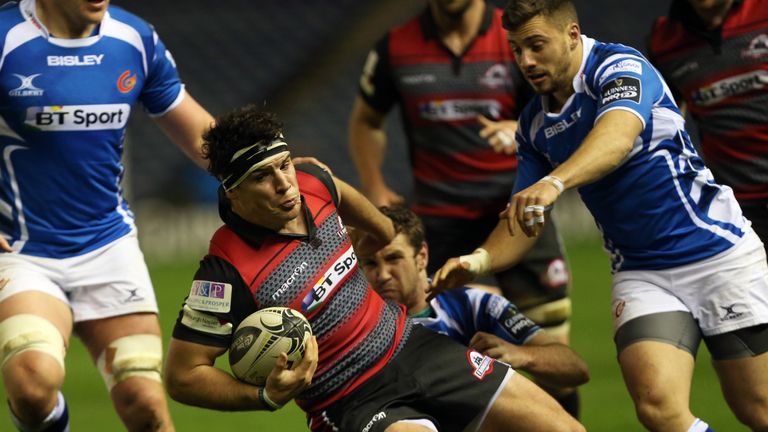 John Hardie looks to get over the gainline for Edinburgh