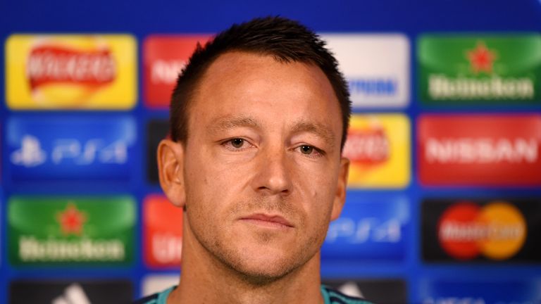 Chelsea's John Terry during a Champions League press conference at the Cobham Training Ground