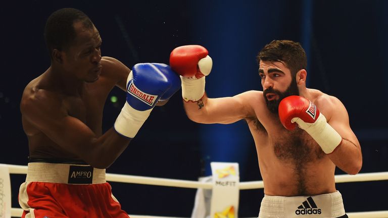 Miguel Gonzalez in action with Jono Carroll