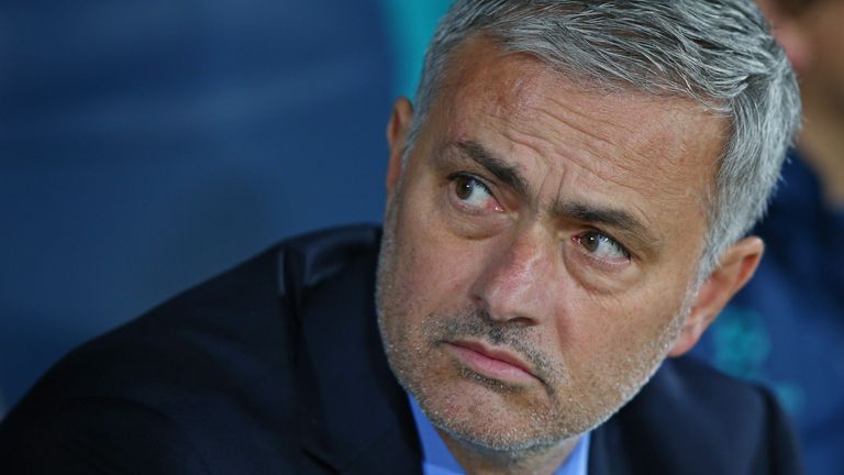 Chelsea manager Jose Mourinho looks on during the UEFA Champions League Group G match against Maccabi Tel-Aviv