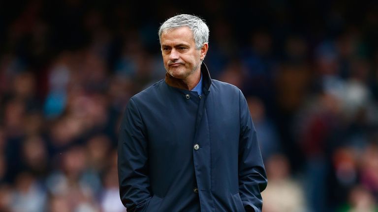Jose Mourinho reacts, West Ham v Chelsea, Premier League