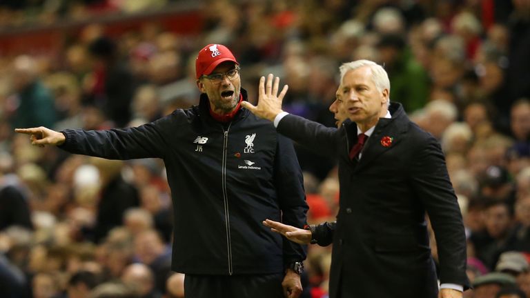 Jurgen Klopp, Alan Pardew, Liverpool v Crystal Palace, Premier League