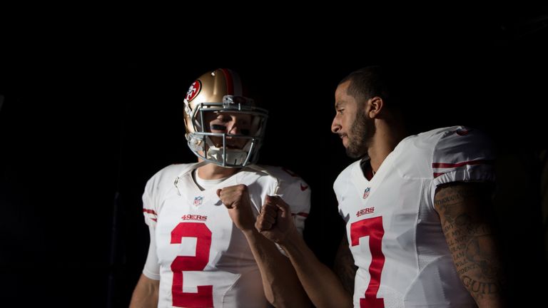 Colin Kaepernick #7 is being benched in favour of back-up Blaine Gabbert #2 