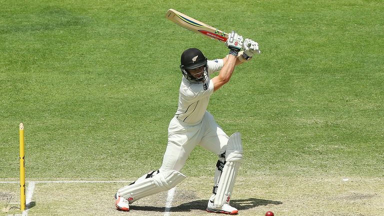 Kane Williamson on his way to a fine 140 for New Zealand