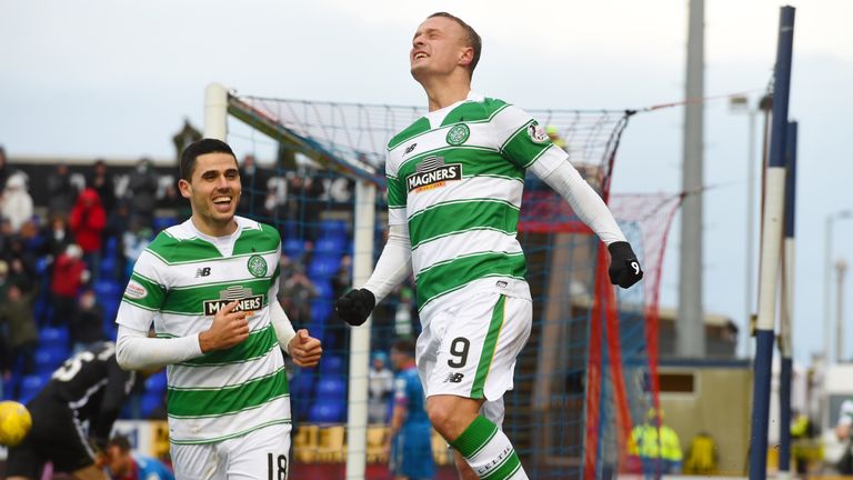 Celtic's Leigh Griffiths celebrates having put his side back in front against Inverness