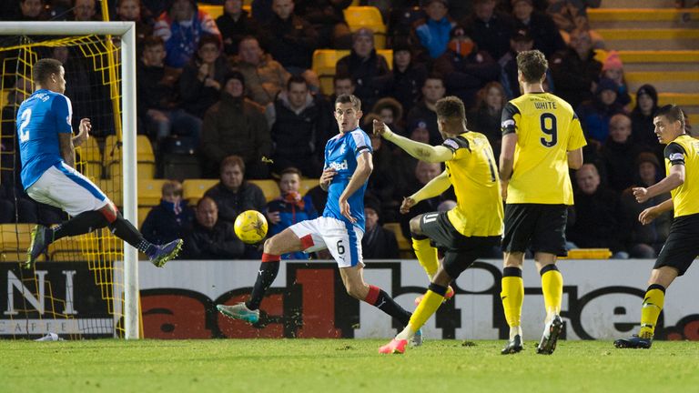 Myles Hippolyte levels for Livingston in their 1-1 draw with Scottish Championship leaders Rangers on Saturday