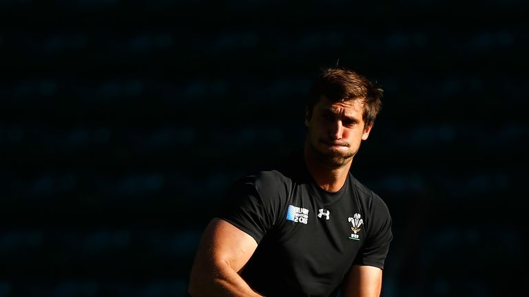 Luke Charteris of Wales during a World Cup captain's run