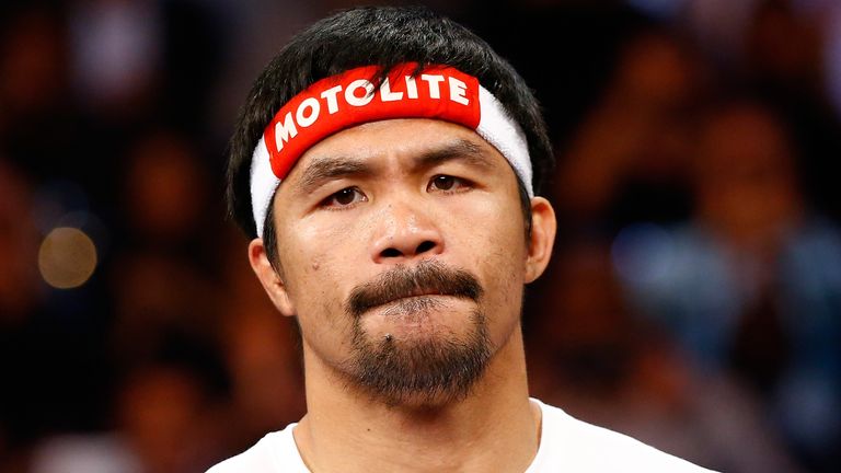 Manny Pacquiao ahead of his fight with Floyd Mayweather