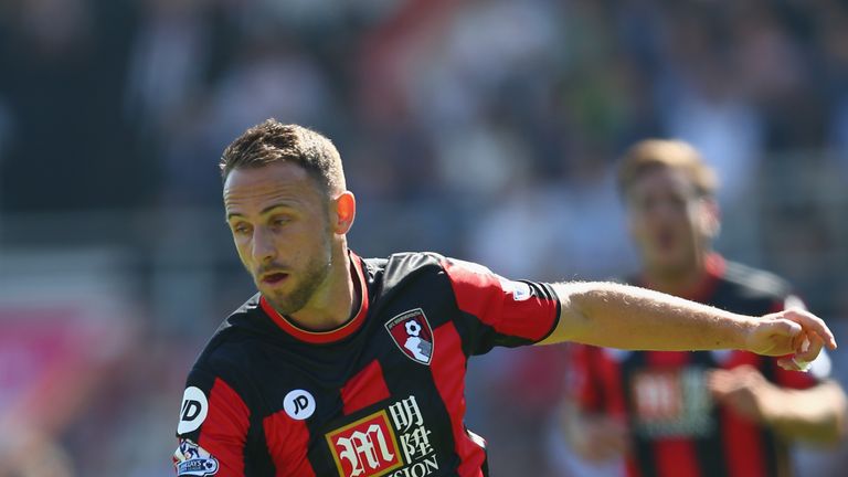 BOURNEMOUTH, ENGLAND - AUGUST 08: Marc Pugh of AFC Bournemouth during the Barclays Premier League match between Bournemouth and Aston Villa at the Vitality