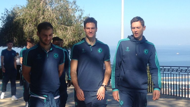 Ivanovic, Begovic and Matic look relaxed 