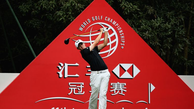 Matthew Fitzpatrick of England tees off on the 11th hole during the Pro Am event prior to the start of the WGC - HSBC Champ