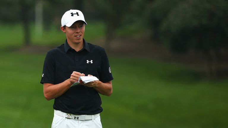 Matthew Fitzpatrick of England looks on during the Pro Am event prior to the start of the WGC - HSBC Champions at the Shesh