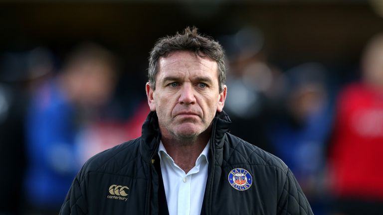 Mike Ford, the Bath director of rugby, looks on during the European Rugby Champions Cup match between Bath and Leinster