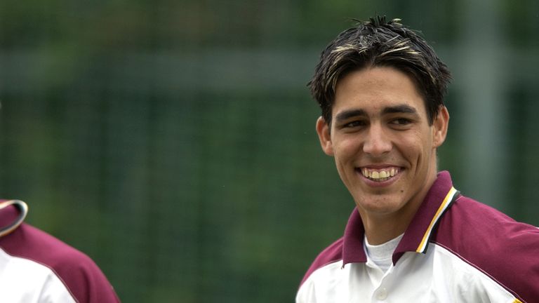 Mitchell Johnson, seen here during a Queensland Bulls nets session in 2001, has confirmed his international retirement
