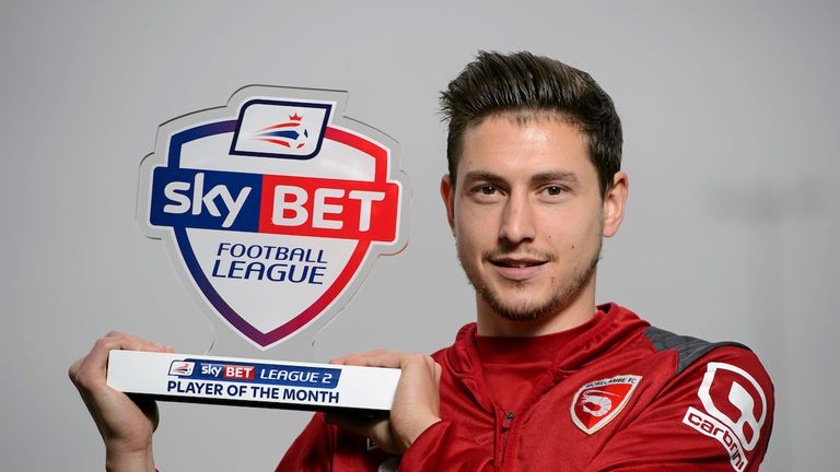 Morecambe's Shaun Miller - Sky Bet League 2 player of the month for October