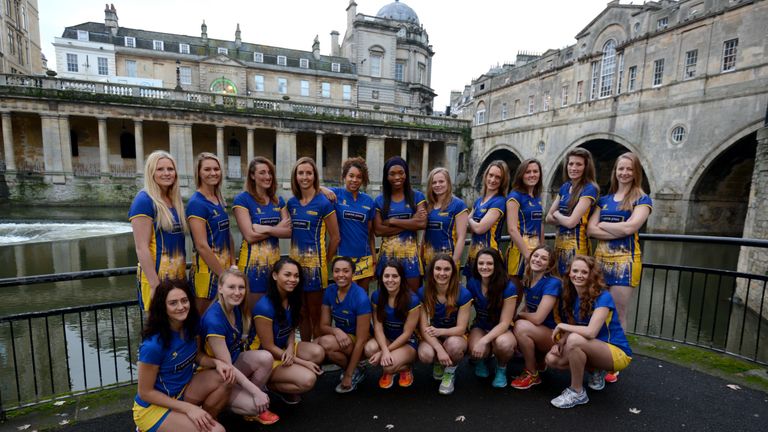 Beckford-Chambers joins her team-mates for the annual Team Bath photo.