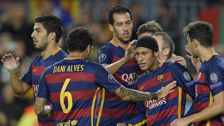 Celebrations for Neymar and Barcelona