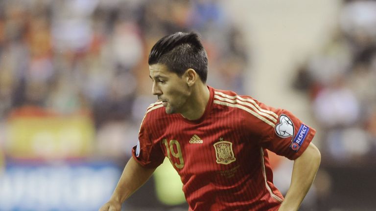 Spains Nolito controls the ball during the Euro 2016 qualifying football match Spain vs Luxembourg 