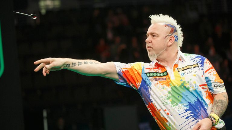 Unibet World Series of Darts Final Braehead Glasgow 2015 (Day 2). Match Phil Taylor v Peter Wright semi final .pic show Peter Wright