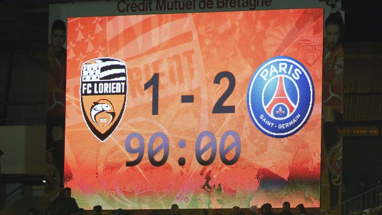 PSG were 2-1 winners at Lorient on Saturday evening