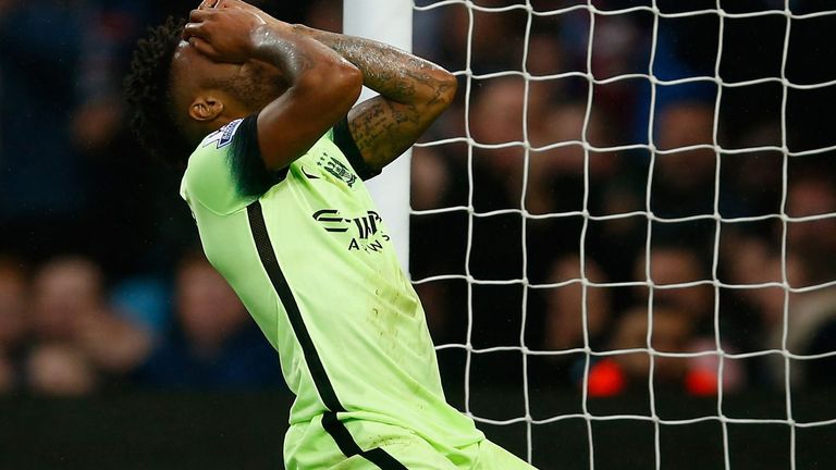 Raheem Sterling has penalty appeal turned down against Aston Villa