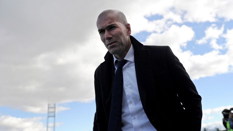 Head coach Zinedine Zidane of Real Madrid Castilla 