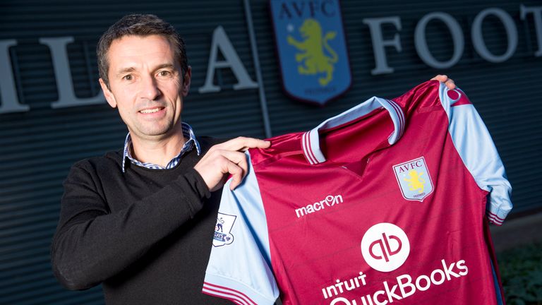 Remi Garde at Aston Villa's Bodymoor Heath training ground