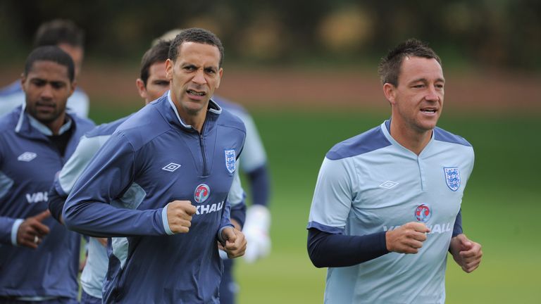 Rio Ferdinand and John Terry pictured during their England days